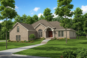 House Blueprint - European Exterior - Front Elevation Plan #17-1021