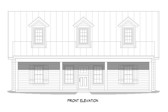 Exterior - Front Elevation 3 for Traditional House Plan #932-527 - 4 bed, 3 bath