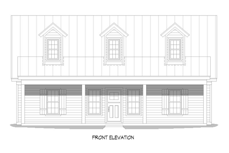 House Blueprint - Exterior - Front Elevation 3 for Traditional House Plan #932-527 - 4 bed, 3 bath