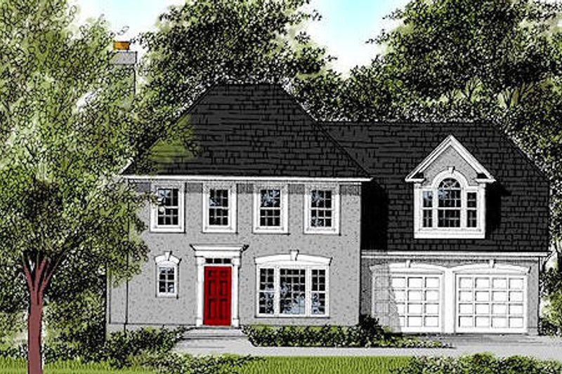 Home Plan - European Exterior - Front Elevation Plan #56-129