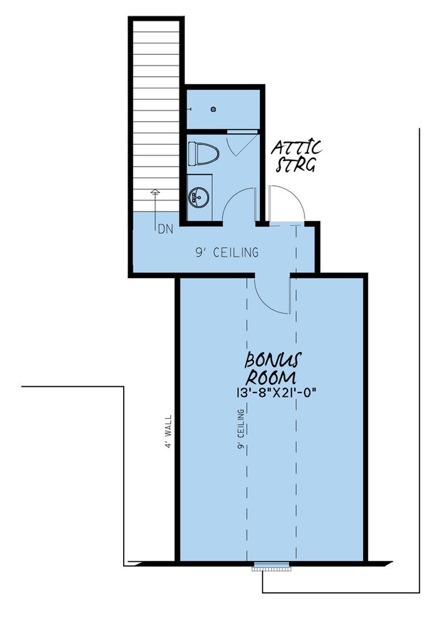 House Design - European Floor Plan - Upper Floor Plan #923-28