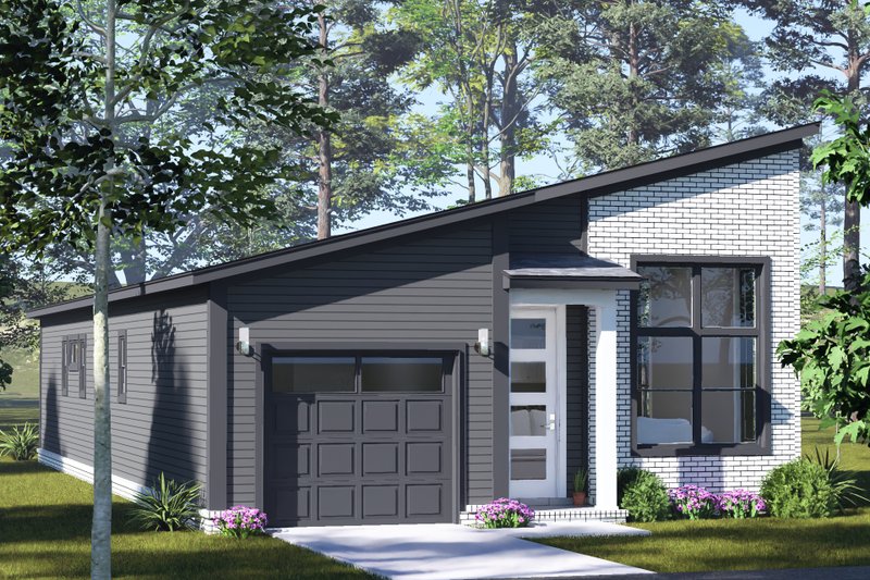 Home Plan - Exterior - Other Elevation 4 for Modern House Plan #513-2495 - 3 bed, 2 bath
