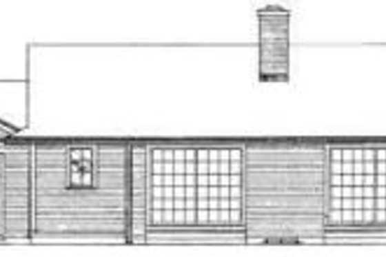 Exterior - Rear Elevation for Ranch House Plan #72-444 - 3 bed, 2 bath