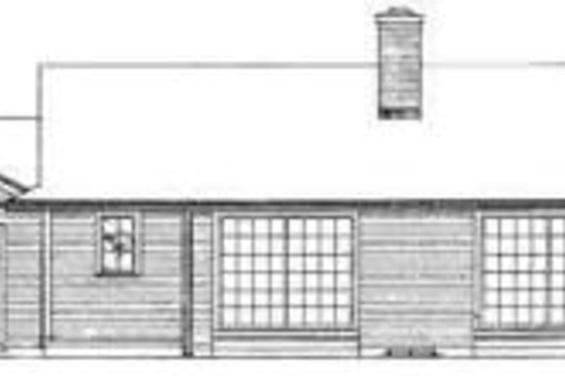 Home Plan - Exterior - Rear Elevation for Ranch House Plan #72-444 - 3 bed, 2 bath