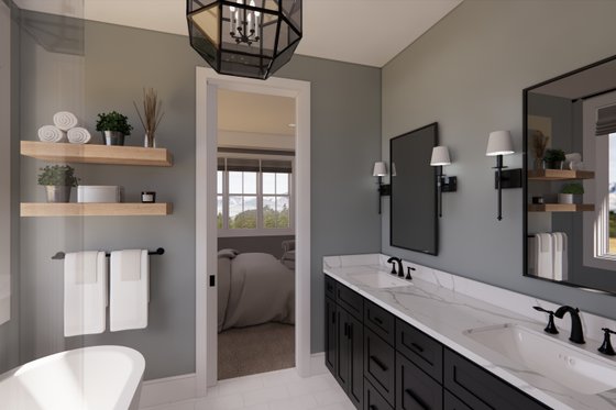 Interior - Master Bathroom 2 for Farmhouse House Plan #51-1569 - 3 bed, 3 bath