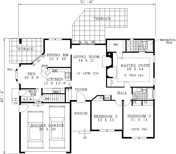 Dream House Plan - Traditional Floor Plan - Main Floor Plan #3-122