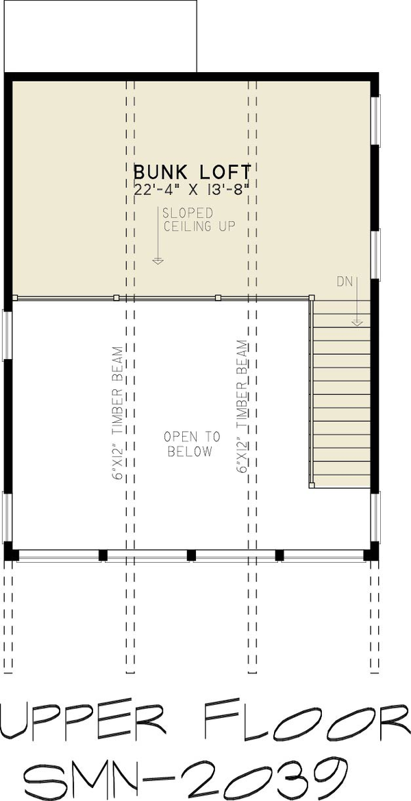 Modern Floor Plan - Upper Floor Plan #923-398