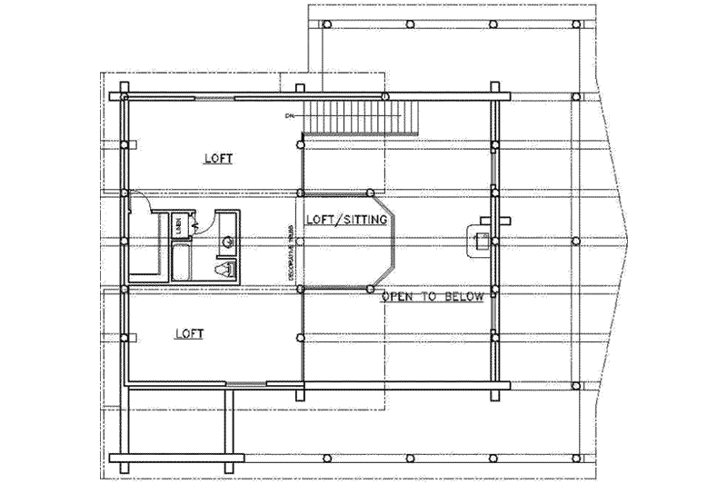 Dream House Plan - Floor Plan - Upper Floor for Log House Plan #117-113 - 3 bed, 4 bath