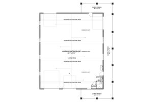 Floor Plan - Main Floor for Barndominium House Plan #1060-232, 1 bath