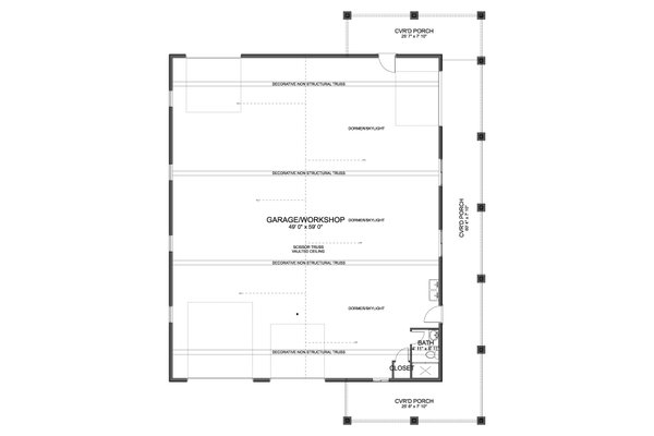 Barndominium Floor Plan - Main Floor Plan #1060-232