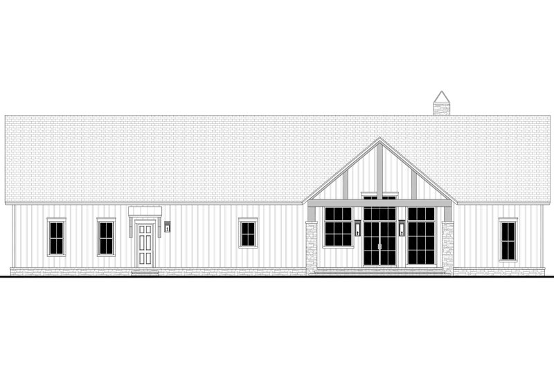 House Plan Design - Exterior - Rear Elevation for Farmhouse House Plan #430-357 - 3 bed, 2.5 bath