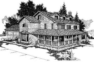Country Exterior - Front Elevation Plan #60-128