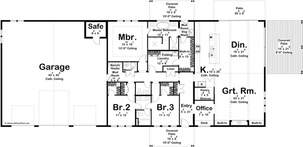 Home Plan - Barndominium Floor Plan - Main Floor Plan #455-612