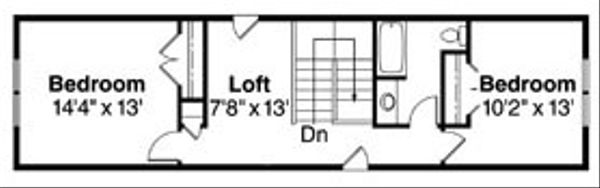 Bungalow Floor Plan - Upper Floor Plan #124-736