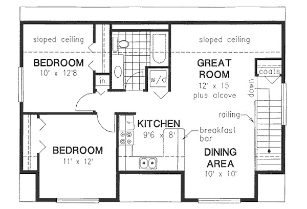 Bungalow Floor Plan - Upper Floor Plan #18-4520