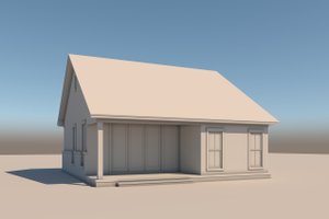 Exterior - Rear Elevation for Farmhouse House Plan #430-330 - 2 bed, 2 bath