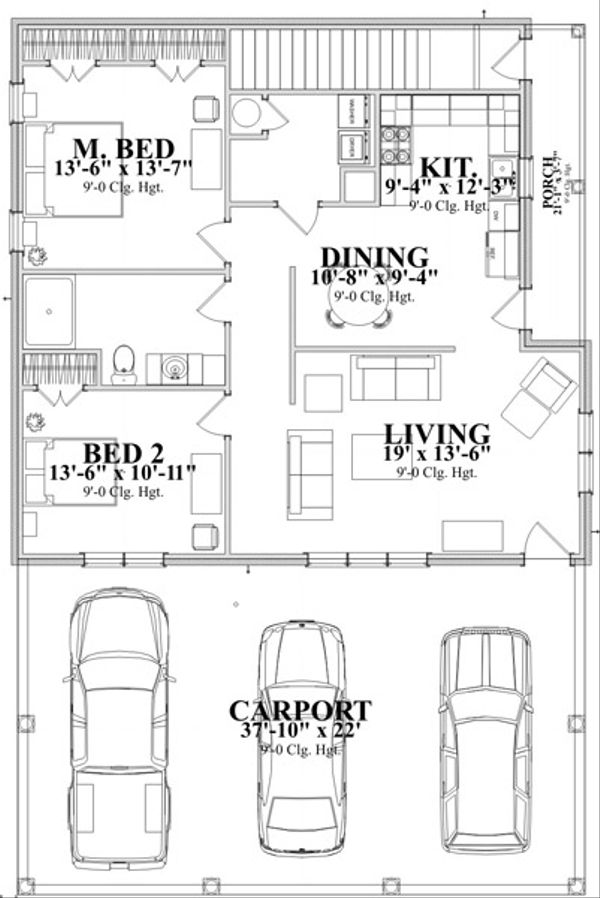 Traditional Floor Plan - Main Floor Plan #63-340