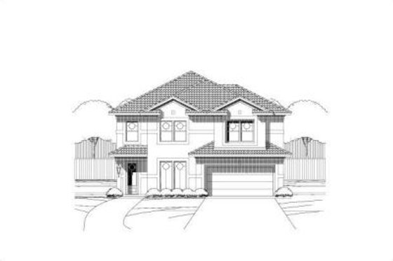 Exterior - Front Elevation House Plan #411-248 - 3 bed, 3 bath