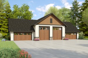 Craftsman Exterior - Front Elevation Plan #48-1140