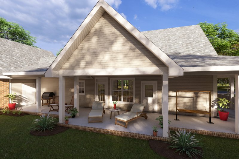 Dream House Plan - Exterior - Rear Elevation for Country House Plan #20-146 - 3 bed, 2.5 bath