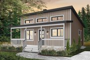 Cabin Style House Plan - 2 Beds 1 Baths 676 Sq/Ft Plan #23-2301 