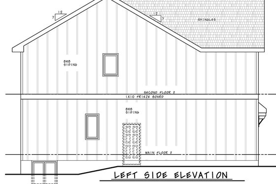 Exterior - Other Elevation for Farmhouse House Plan #20-2545 - 4 bed, 2.5 bath