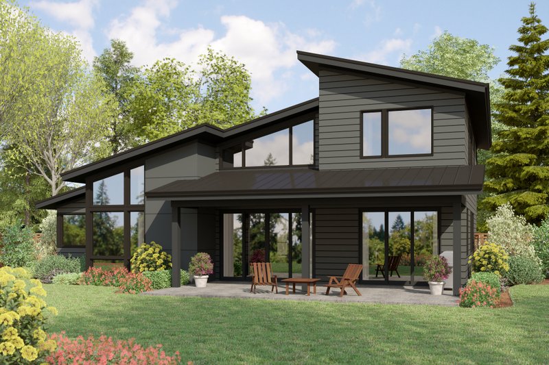 Dream House Plan - Exterior - Front Elevation 3 for Contemporary House Plan #48-1168 - 3 bed, 2.5 bath