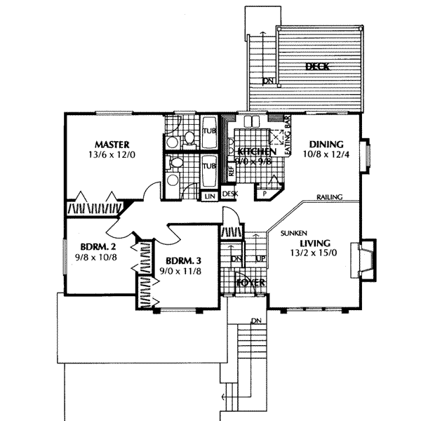 Home Plan - Traditional Floor Plan - Main Floor Plan #87-301