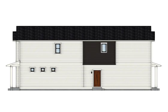 Exterior - Other Elevation 3 for Contemporary House Plan #126-273 - 3 bed, 1.5 bath