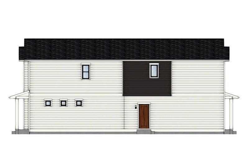 Architectural House Design - Exterior - Other Elevation 3 for Contemporary House Plan #126-273 - 3 bed, 1.5 bath