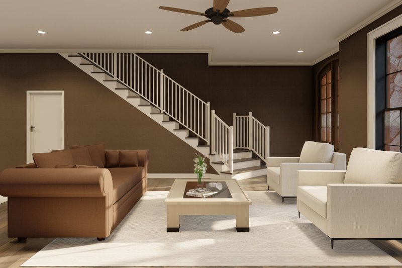 House Blueprint - Interior - Family Room 1 for European House Plan #17-2525 - 2 bed, 2.5 bath
