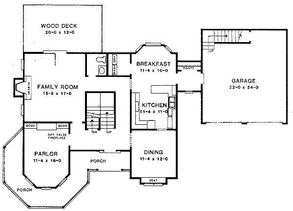 Victorian Floor Plan - Main Floor Plan #10-208