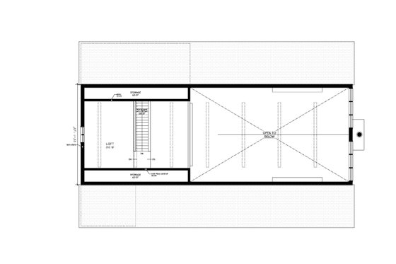 Floor Plan - Upper Floor for Farmhouse House Plan #889-2 - 2 bed, 1 bath