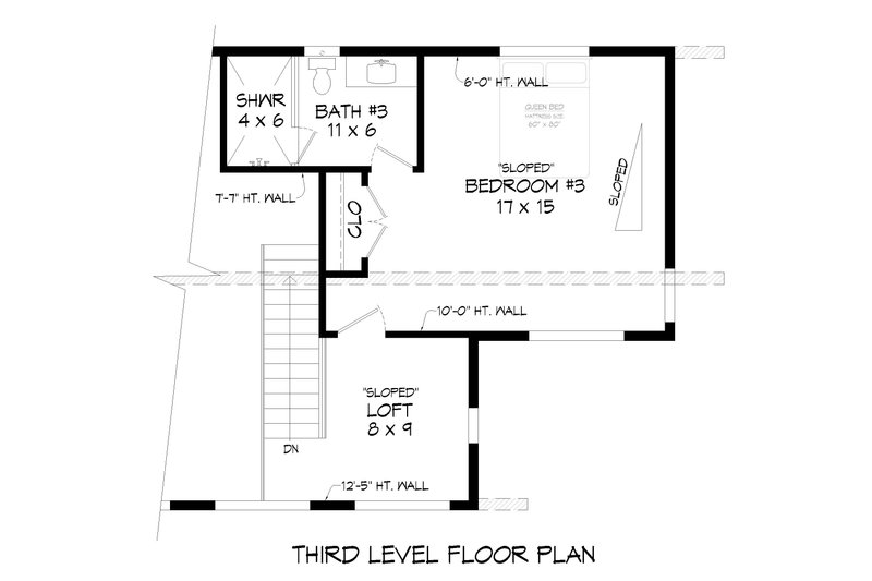 Home Plan - Floor Plan - Upper Floor 1 for Contemporary House Plan #932-1224 - 3 bed, 3.5 bath