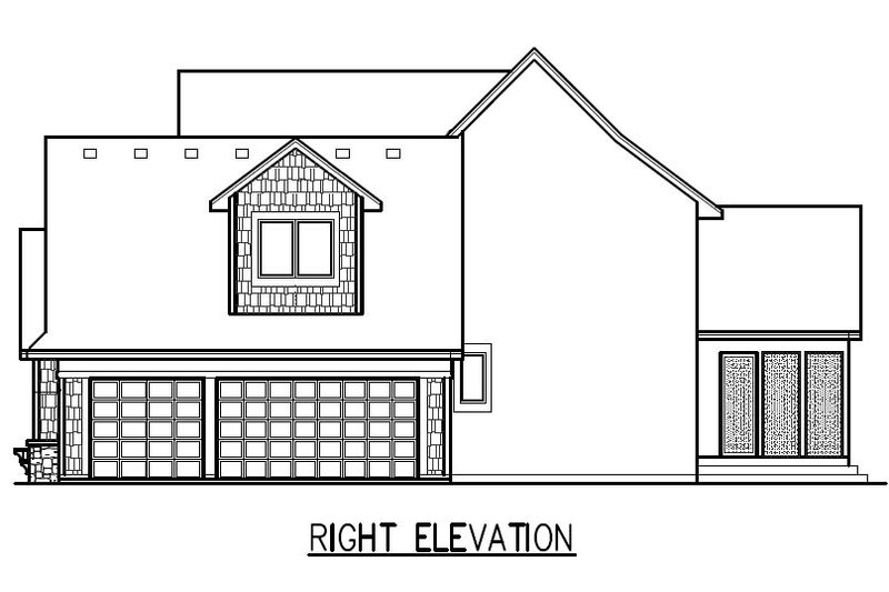 Dream House Plan - Right Side Elevation