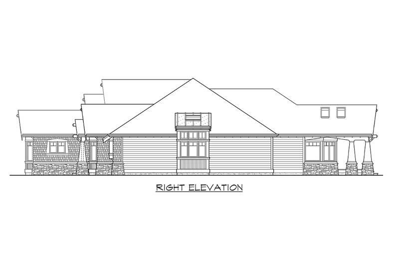 Dream House Plan - Exterior - Other Elevation 3 for Craftsman House Plan #132-205 - 3 bed, 3 bath
