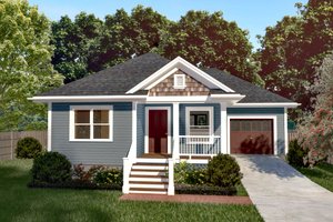 House Blueprint - Traditional Exterior - Front Elevation Plan #79-131