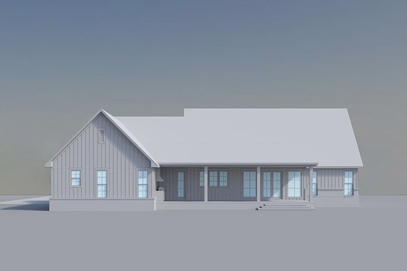 Dream House Plan - Exterior - Rear Elevation 7 for Farmhouse House Plan #430-436 - 3 bed, 2 bath