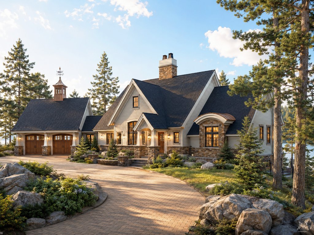 Exterior - Front Elevation 2 for European House Plan #928-20 - 3 bed, 3 bath