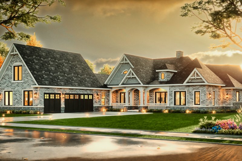 Dream House Plan - Exterior - Other Elevation for Ranch House Plan #119-431 - 3 bed, 3 bath
