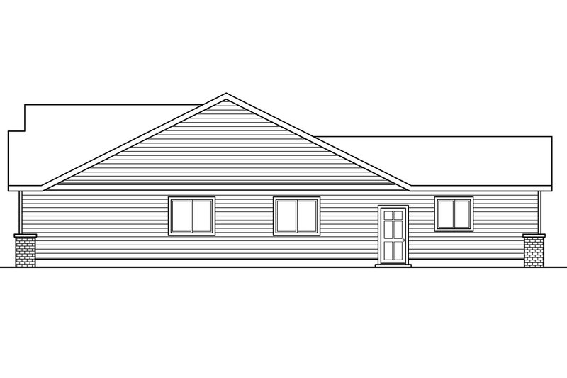Home Plan - Exterior - Other Elevation 2 for Farmhouse House Plan #124-697 - 3 bed, 2 bath