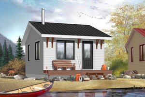 Cottage Exterior - Front Elevation Plan #23-2287