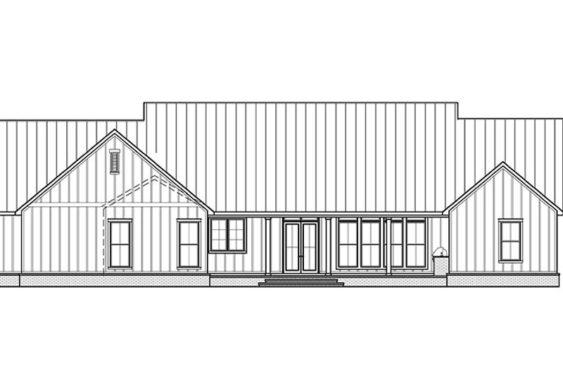 House Blueprint - Exterior - Rear Elevation for Farmhouse House Plan #1074-39 - 4 bed, 3.5 bath