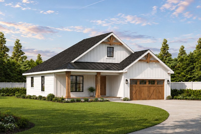 Home Plan - Exterior - Front Elevation 3 for Modern House Plan #20-2639 - 3 bed, 2 bath