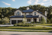 Craftsman Style House Plan - 3 Beds 3 Baths 2972 Sq/Ft Plan #515-23 Exterior 