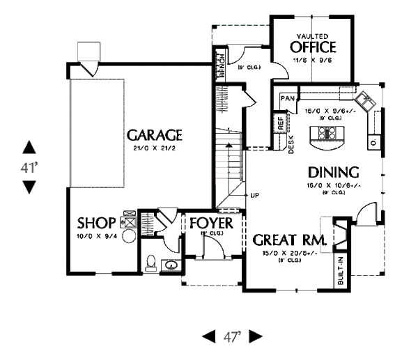 Traditional Floor Plan - Main Floor Plan #48-507