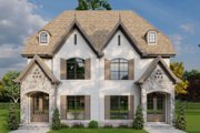 European Style House Plan - 4 Beds 4 Baths 3422 Sq/Ft Plan #17-3400 Exterior 