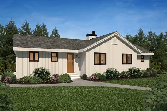 Exterior - Rear Elevation for Cabin House Plan #47-315 - 3 bed, 2 bath