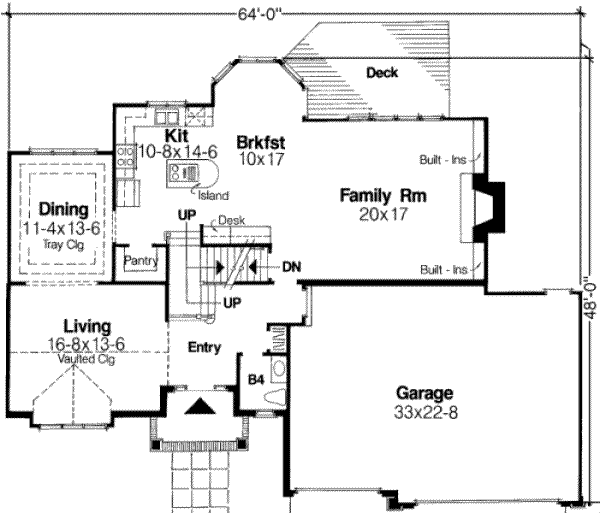 Traditional Floor Plan - Main Floor Plan #334-106