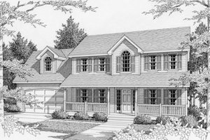 Country Exterior - Front Elevation Plan #112-128